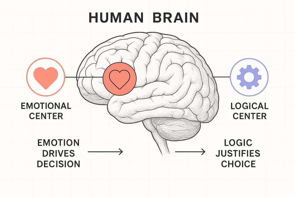 emotion vs logic of brain for sales