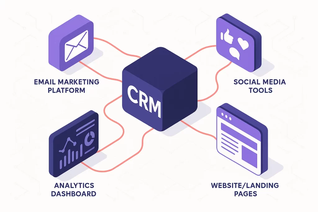integrated marketing tech stack illustration
