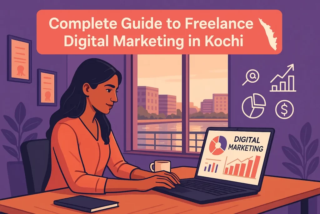 Complete guide on how to become a freelance digital marketer in Kochi Kerala with workspace and marketing tools