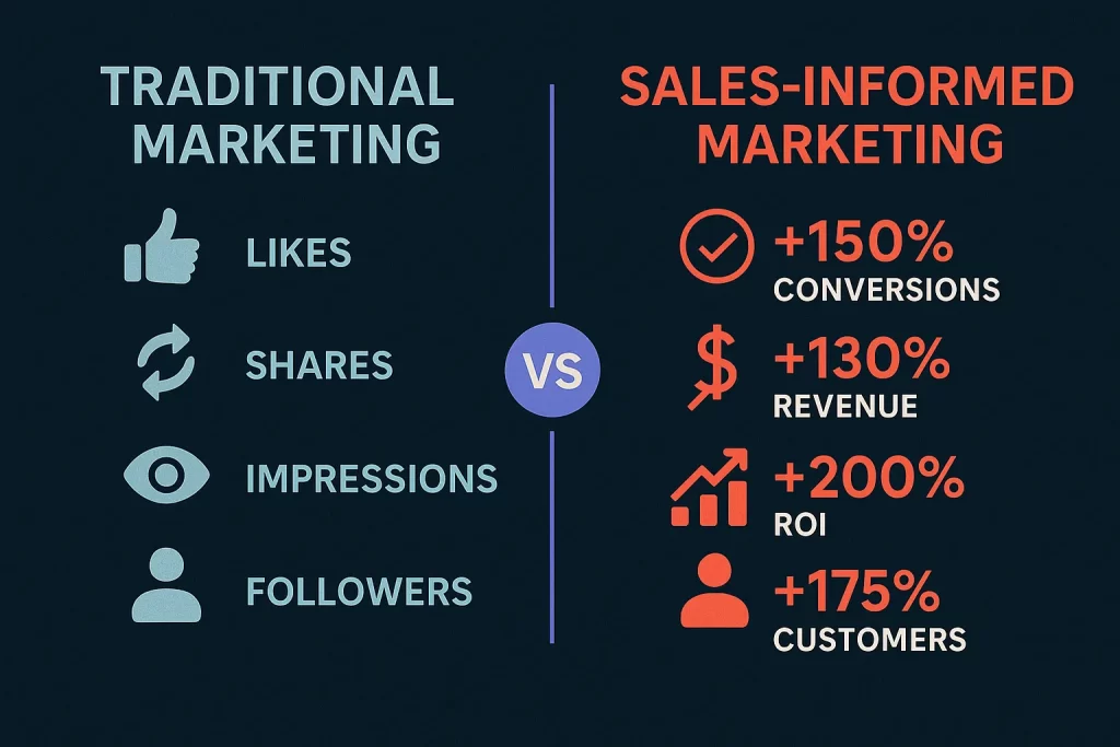 tradition marketing vs Sales-Informed Marketing